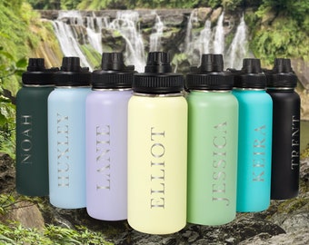Custom 32 Oz Water Bottle | Personalized Water Bottle | Large Sports Bottle | Engraved Water Bottle | Groomsman Gift | Teacher Gift - 13