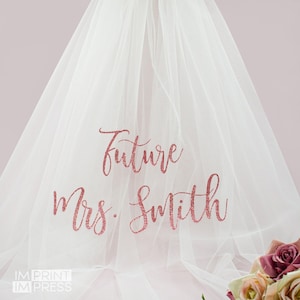 Bridal Shower Veil | Custom Bachelorette Veil | Personalized Bridal Veil | Future Mrs. Veil | Bride Veil - NT