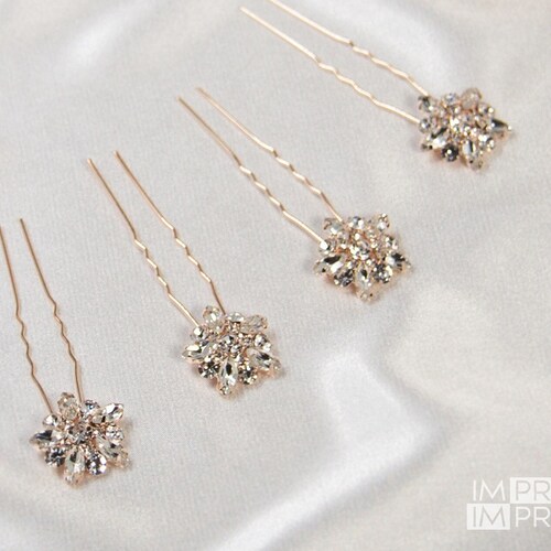Set of 6 Bridal Hair Pin Wedding Hair Accessory Diamond Etsy