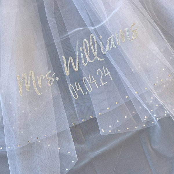 Bridal Shower Veil | Custom Bachelorette Veil | Personalized Bridal Veil | Future Mrs. Veil | Bride Veil