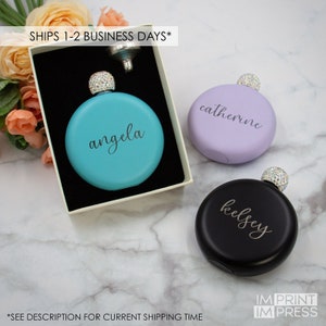 Personalized Women&#39;s Flask | Custom Women&#39;s Flask | Laser Engraved Flask | Engraved Women&#39;s Flask | Bridal Party Gift | Bridesmaid Gift - K1