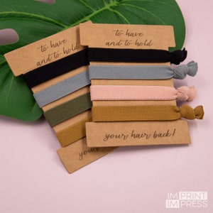 Custom Hair Tie Card | Tie the Knot Card | Bridesmaid Proposal Gift | Bachelorette Hair Ties | Bachelorette Party Favors