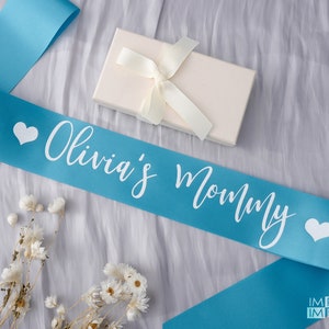 Custom Baby Shower Sash | Gender Reveal Sash | Mommy Sash | Baby Girl Sash | Baby Boy Sash | Baby Shower Gift | Glitter Sash