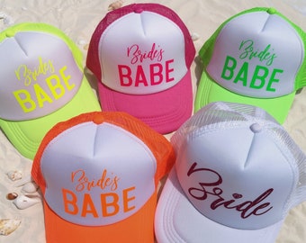Bachelorette Party Trucker Hat | Neon Bridal Party, Bridesmaid Gift