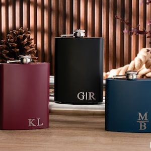 Laser Engraved Flask | Engraved Mens Flask | Personalized Mens Flask | Custom Flask for Men | Best Man Gift | Groomsman Gift | Gift for Him