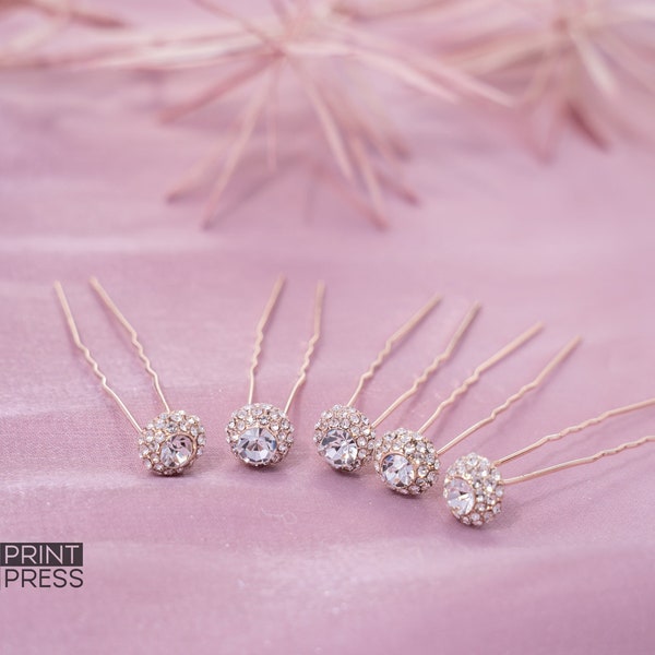 Set of 6 Bridal Hair Pin | Wedding Hair Accessory | Diamond Pin | Rhinestone Bridal Pin | Wedding Hair Clip