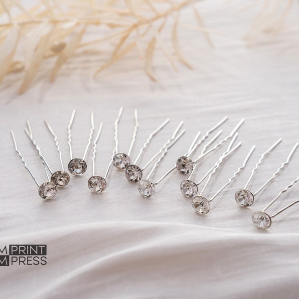 Set of 12 Bridal Hair Pin | Wedding Hair Accessory | Diamond Pin | Rhinestone Bridal Pin | Wedding Hair Clip