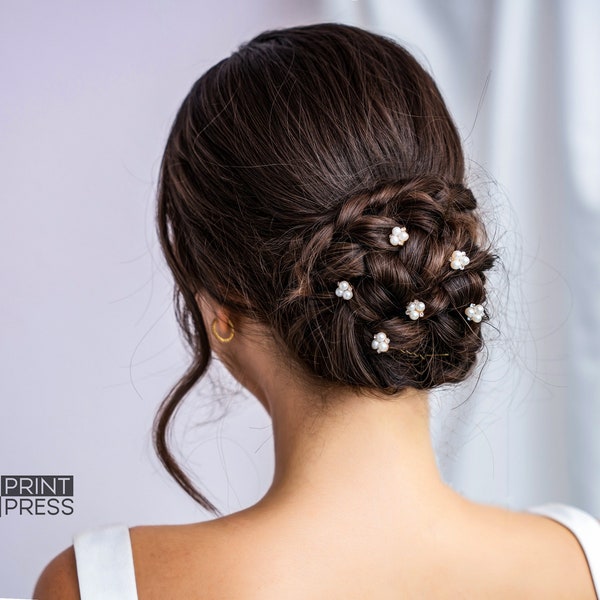 Set of 6 Bridal Hair Pin | Wedding Hair Accessory | Pearl Pin | Rhinestone Bridal Pin | Wedding Hair Clip