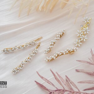 Vintage MONET Pearl Hair Pins – Set of 2 Twigs & Honey Baby main image 2