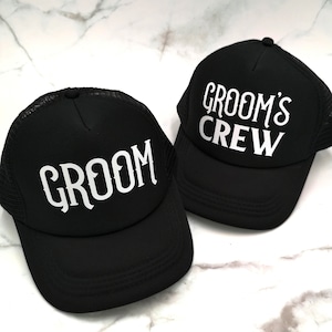 Bachelor Party Hat | Groom Party Hat | Groom's Crew Party Hat | Wedding Party Hat | Wedding Photo Prop, Custom Trucker Hat