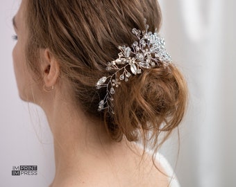 Bridesmaid Hair Vine | Silver Bridal Hair Vine | Wedding Hair Accessory | Bridesmaid Hair Piece