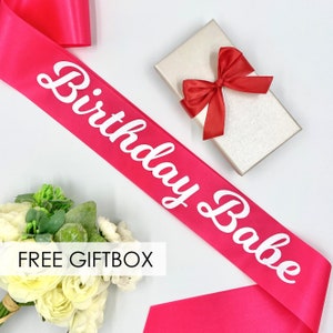 Custom Birthday Sash | Personalized Birthday Sash | Birthday Girl Sash | Birthday Babe Sash | Glitter Sash
