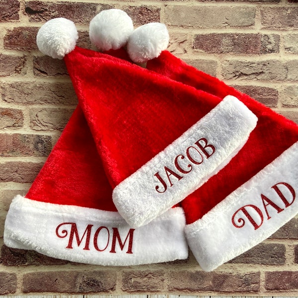 Personalized Santa Hat | Custom Christmas Hat | Santa Hat | Christmas Hat | Christmas Party Hat | Santa Hats | sku-sh1