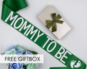 Custom 'Mommy To Be' Glitter Sash | Baby Shower, Gender Reveal