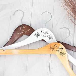 Personalized Wood Hanger | Wood Hanger with Name | Bridesmaid Gift Set | Bridal Party Hanger | Bridesmaid Proposal - 41A