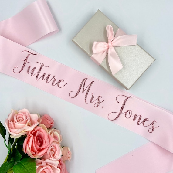 Personalized bridal sash hotsell