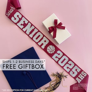 Custom Senior Sash | Personalized Senior Sash | Custom Graduation Sash | Senior Night Sash | Basketball Sash | Senior 2025 Sash