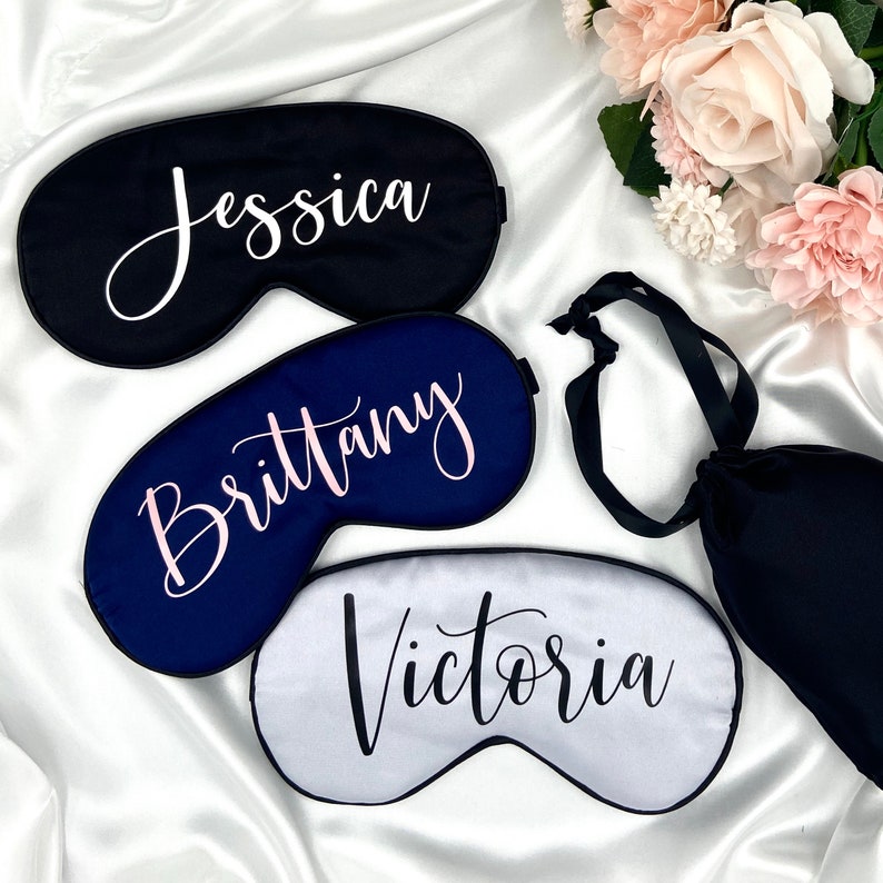 Custom Eye Mask Personalized Sleep Mask Custom Satin Eye Etsy