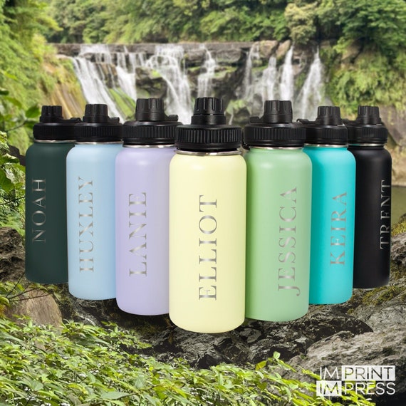 Custom 32 Oz Water Bottle | Personalized Water Bottle | Large Sports Bottle | Engraved Water Bottle | Groomsman Gift | Teacher Gift - 13
