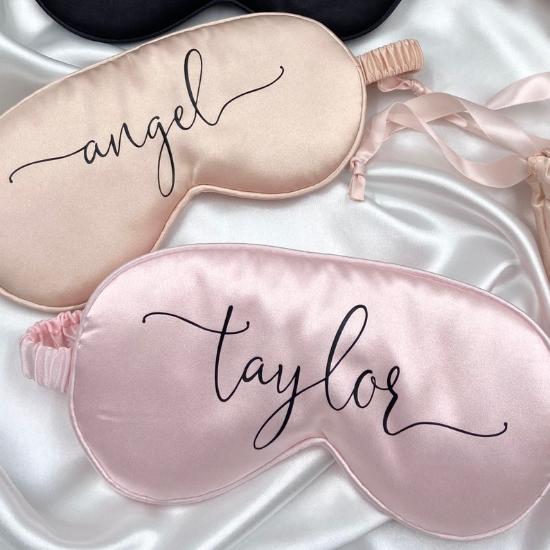 Custom Eye Mask Personalized Sleep Mask Custom Satin Eye Etsy