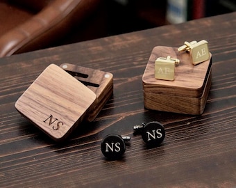 Engraved Cufflinks with Box | Personalized Groomsman Gift for Wedding | Best Man Gift | Custom Valentines Gift - 52