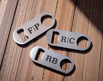 Custom Mini Bottle Opener | Wallet Sized Bottle Opener | Metal Beer Bottle Opener | Groomsman Gift | Father's Day Gift | Gift for Him