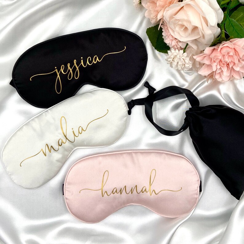 Custom Eye Mask Personalized Sleep Mask Custom Satin Eye Etsy