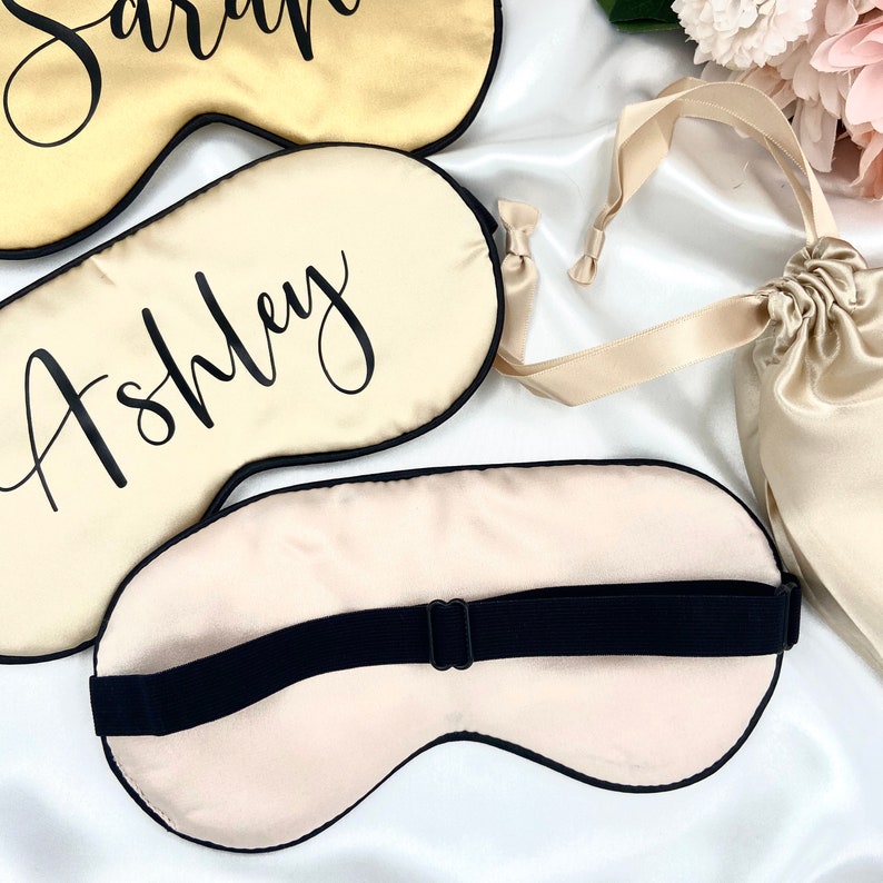 Custom Eye Mask Personalized Sleep Mask Custom Satin Eye Etsy