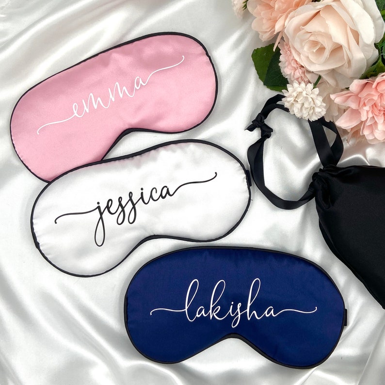Custom Eye Mask Personalized Sleep Mask Custom Satin Eye Etsy