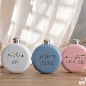 Personalized Women's Flask | Custom Women's Flask | Laser Engraved Flask | Engraved Women's Flask | Bridal Party Gift | Bridesmaid Gift - K2