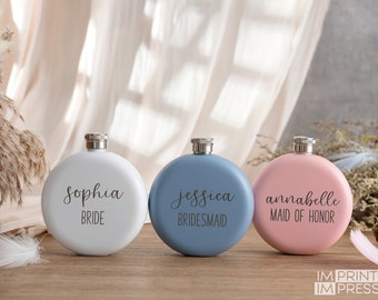 Personalized Women's Flask | Custom Women's Flask | Laser Engraved Flask | Engraved Women's Flask | Bridal Party Gift | Bridesmaid Gift - K2