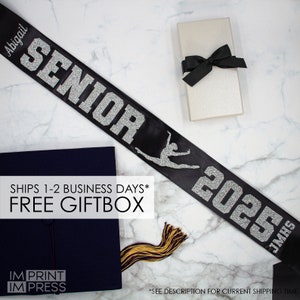 Custom Senior Sash | Personalized Senior Sash | Custom Graduation Sash | Senior Night Sash | Dance Sash | Senior 2025 Sash | Glitter Sash