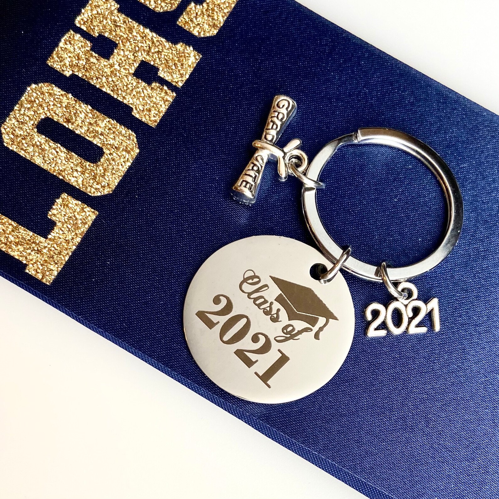 Senior Graduation Key Chain Personalized Engraved Key Ring | Etsy