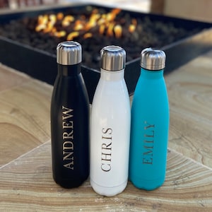 Custom Water Bottle| Engraved Stainless Water Bottle | Personalized Engraved Water Bottle | Gift for Teacher | Custom Bridesmaid Gift