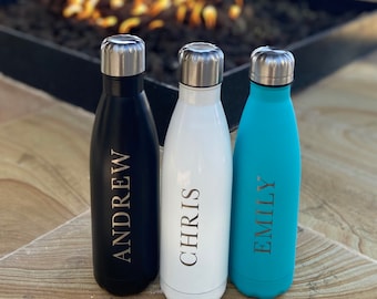 Custom Water Bottle| Engraved Stainless Water Bottle | Personalized Engraved Water Bottle | Gift for Teacher | Custom Bridesmaid Gift