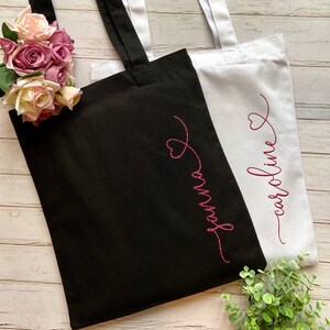 Custom Tote Bag Personalized Tote Bag Bridesmaid Tote Bag Bridal Party Gift Bridesmaid Gift Rose Gold Tote Bag Gold Tote Bag image 4