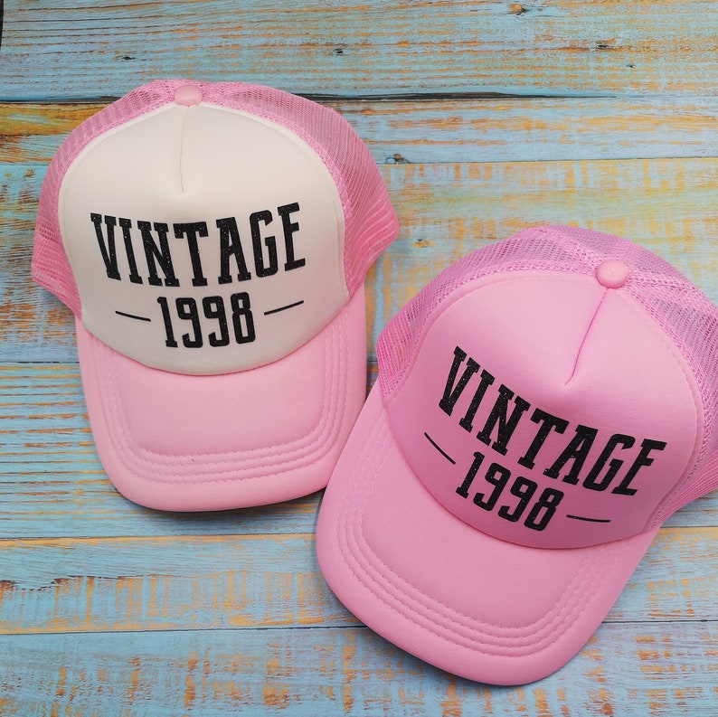 Neon Trucker Hat 21st Birthday Gift Glitter Vintage Hat 21st Birthday Hat Glitter Trucker Hat Vintage 1998 Trucker Hat