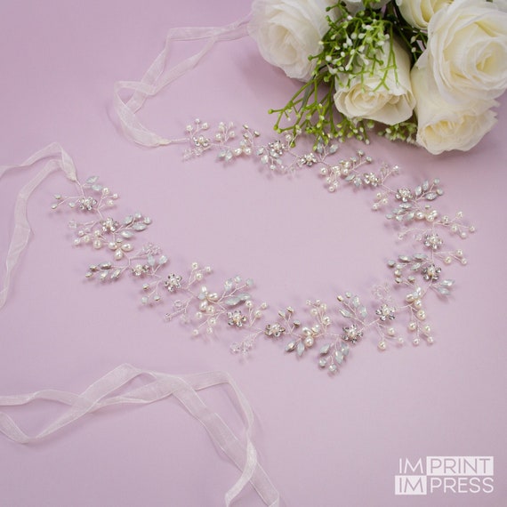 Silver Mesh Metal & Rhinestone Floral Belt Bridal Women main image 4