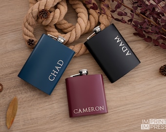 Laser Engraved Flask | Personalized Groomsman Gift