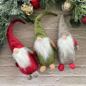 Christmas Gnome Plush | Gnome Holiday Gift | Cute Christmas Gnome | Winter Gnome Decor