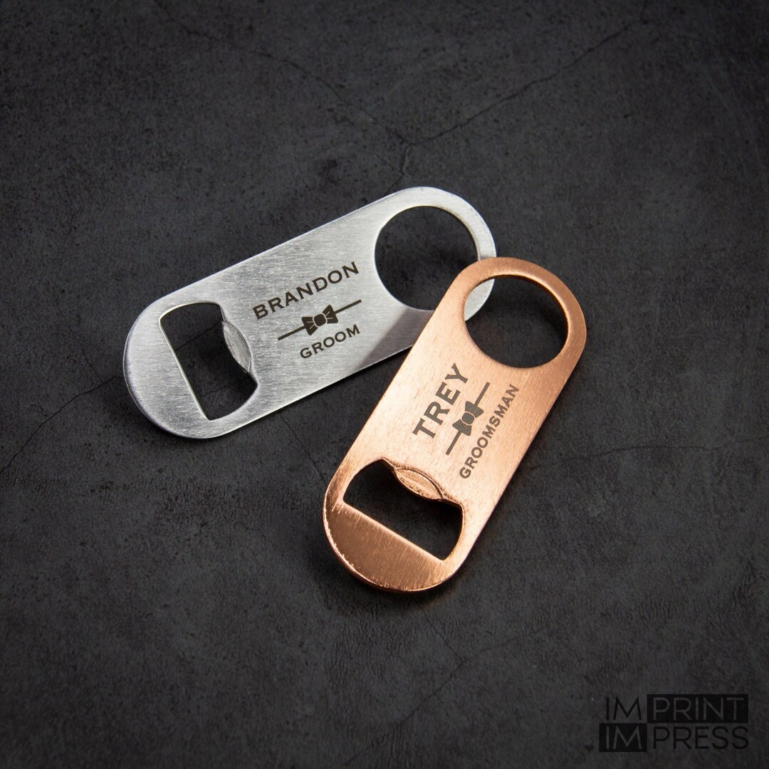 Custom Mini Bottle Opener Groomsmen Bottle Openers Wallet Sized Bottle
