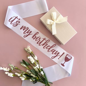 Personalized Birthday Sash | Custom Glitter Party Sash