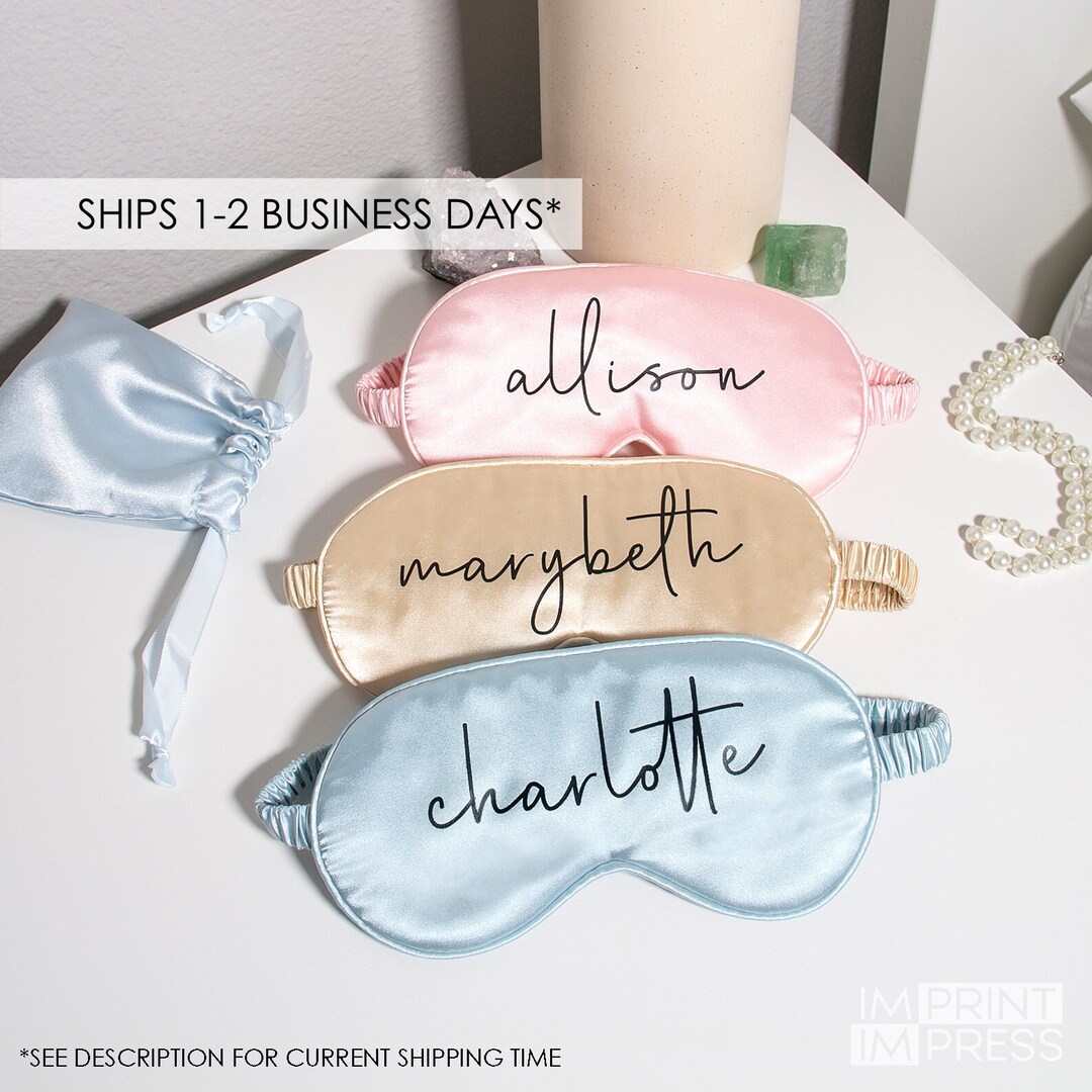 Custom Eye Mask Personalized Sleep Mask Custom Satin Eye Mask