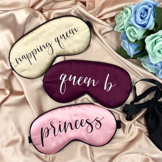Custom Eye Mask Personalized Sleep Mask Custom Satin Eye Etsy