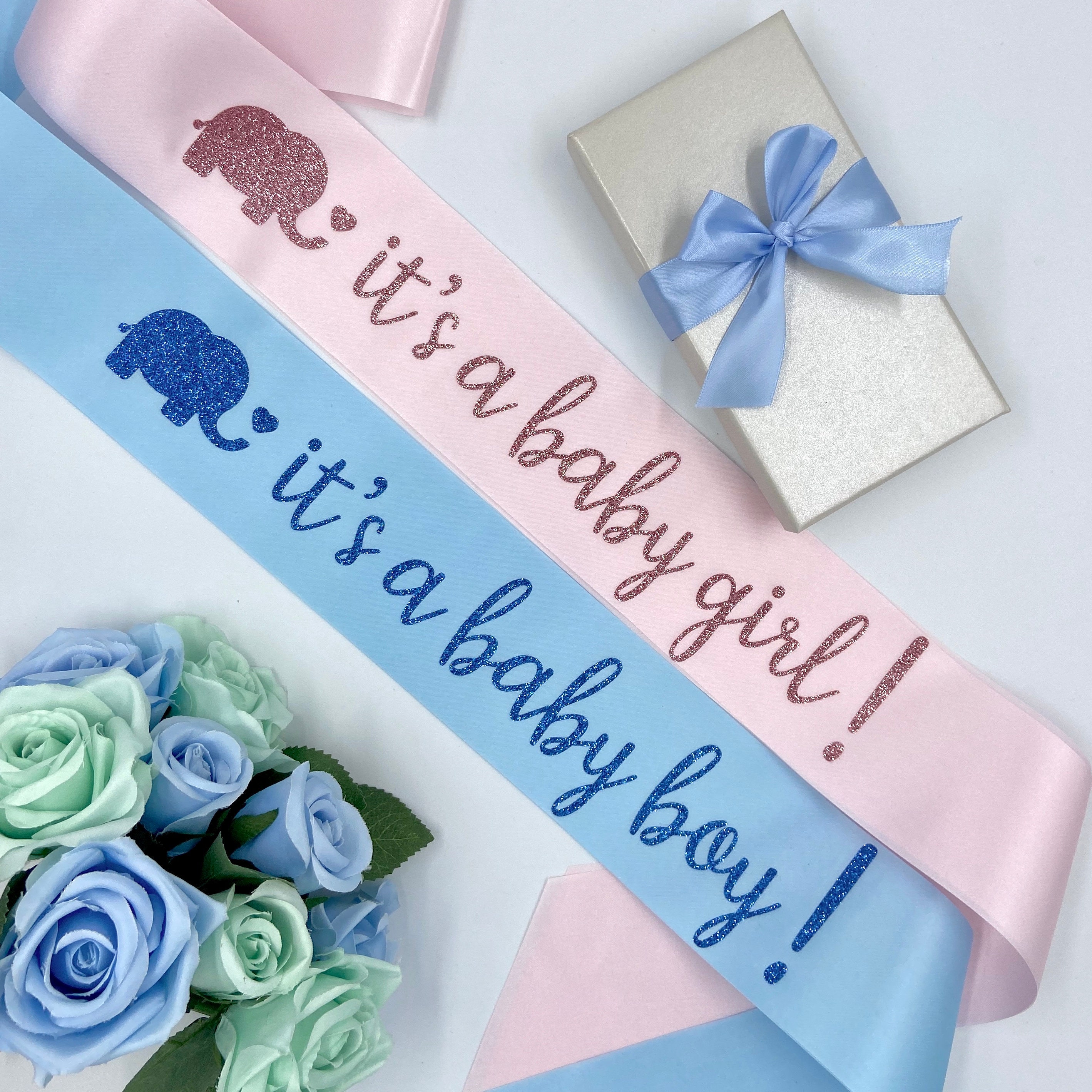Custom Baby Shower Sash Gender Reveal Sash It's a Girl Etsy