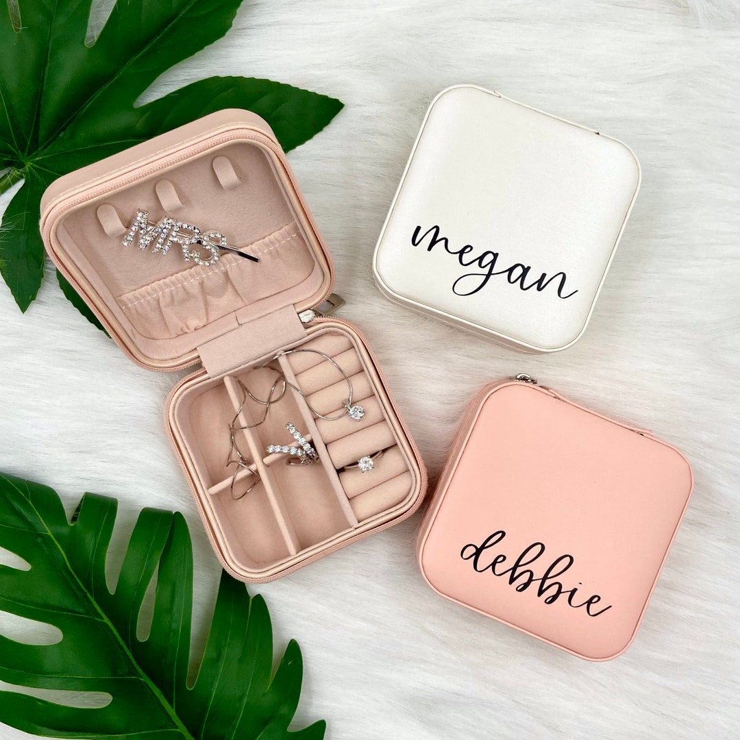 Custom Jewelry Box Personalized Jewelry Organizer Gift for Her Initial