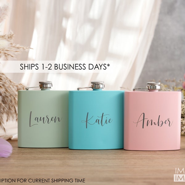 Personalized Women's Flask | Custom Women's Flask | Laser Engraved Flask | Engraved Women's Flask | Bridal Party Gift | Bridesmaid Gift - J