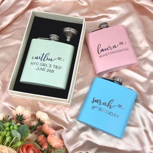 Personalized Women&#39;s Flask | Custom Women&#39;s Flask | Laser Engraved Flask | Engraved Women&#39;s Flask | Bridal Party Gift | Bridesmaid Gift - A3