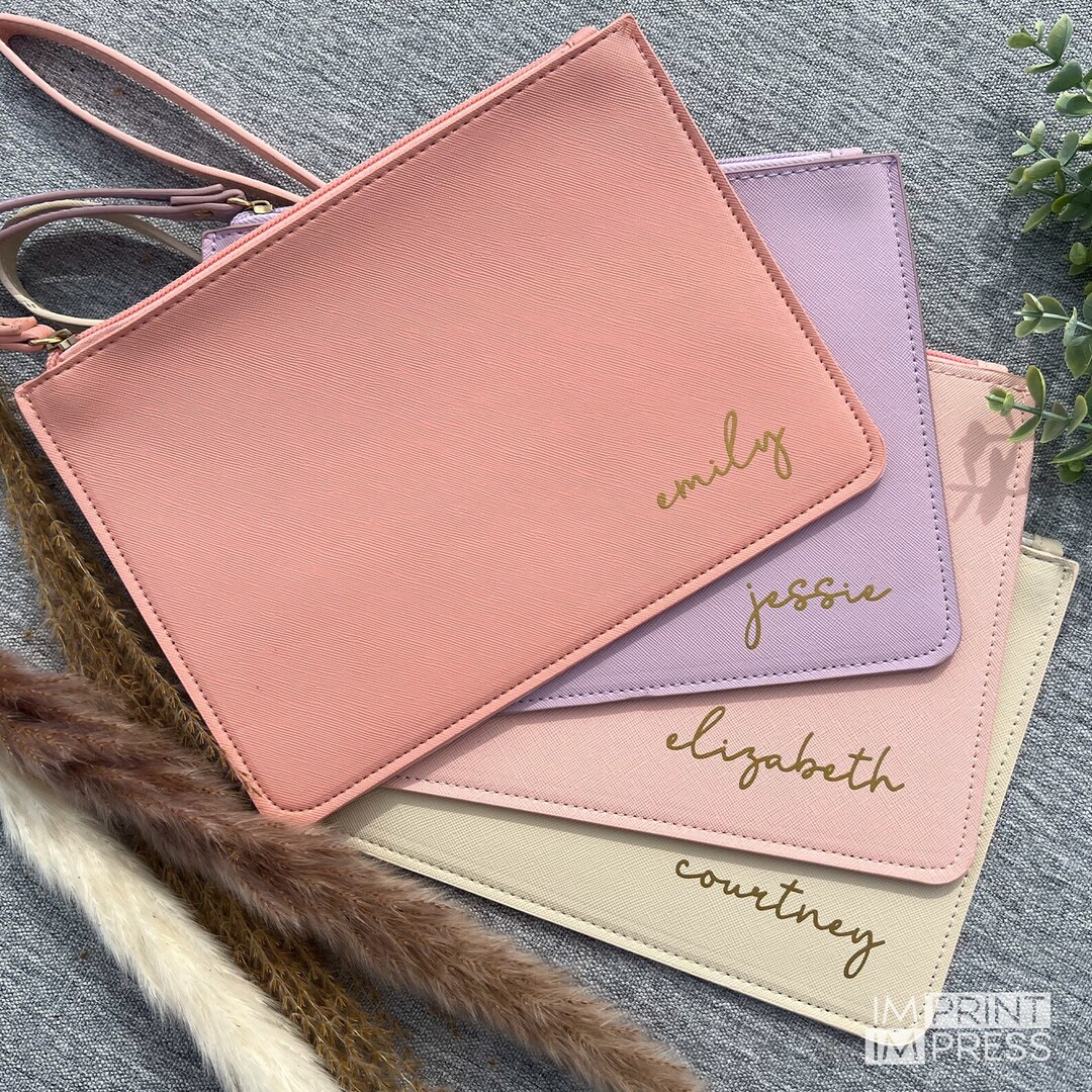 Personalized Makeup Clutch Bag Bridesmaid Cosmetic Bag Bridesmaid Gift