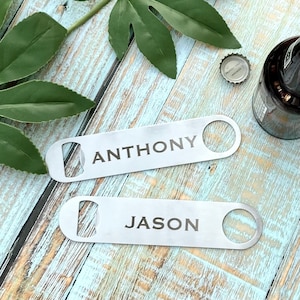 Custom Bottle Opener | Metal Beer Bottle Opener | Groomsman Gift | Father&#39;s Day Gift | Gift for Him